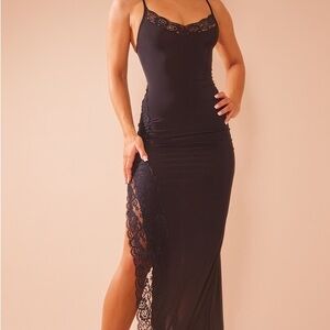 PrettyLittleThing Black Sheer Dress